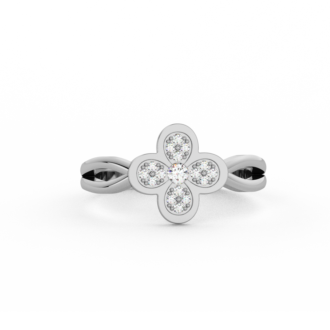 The 4-Leaf Clover Lab Grown Diamond  Ring by Stefee Jewels