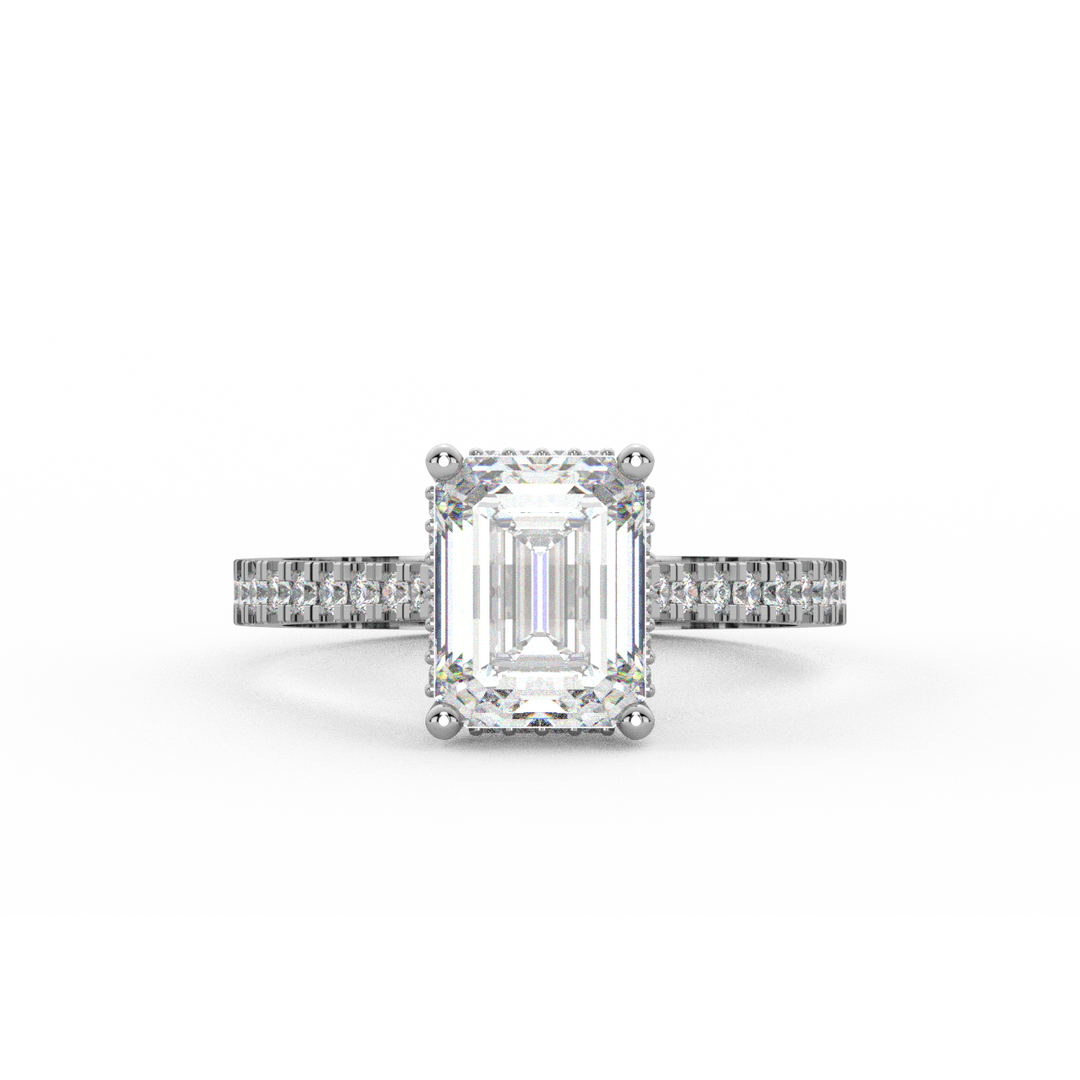 Emerald-Cut  Lab Grown Diamond  Ring by Stefee Jewels