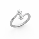 Load image into Gallery viewer, Curled Flower Lab Grown Diamond Ring by Stefee Jewels