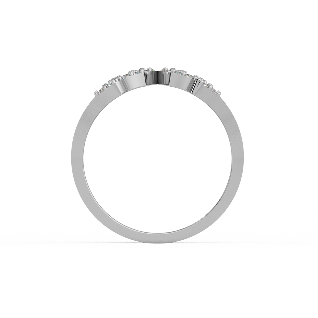 Mermaid Petals Shaped Lab Grown Diamond Ring by Stefee Jewels