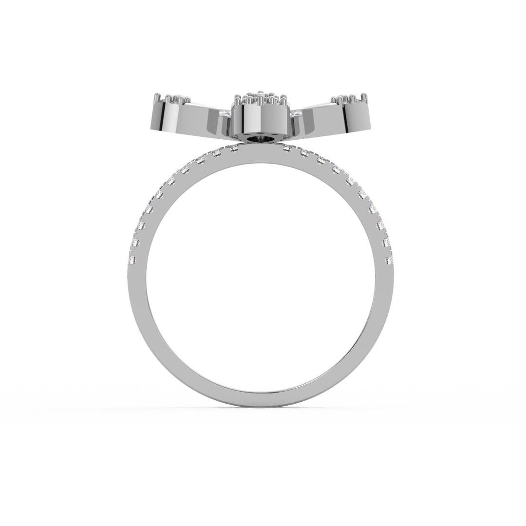 The 4- Lab Grown Diamond Petal  Ring by Stefee Jewels