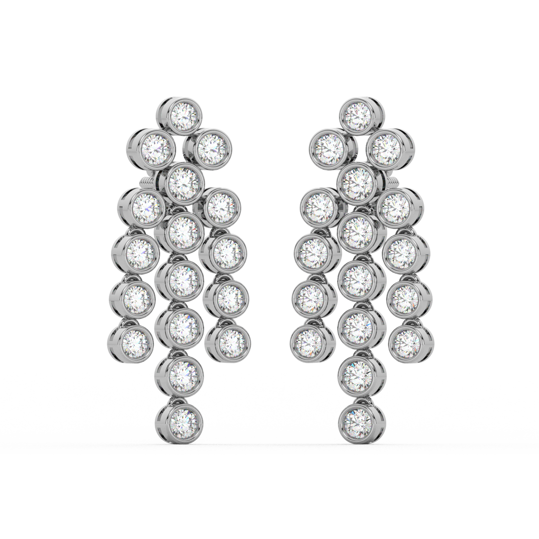 Cluster Dangle Earrings By Stefee Jewels