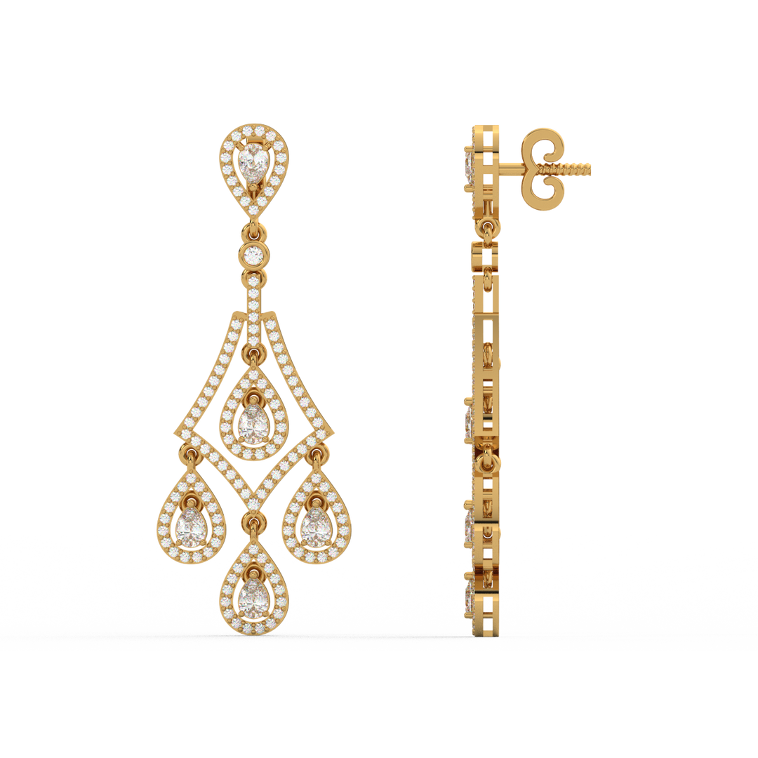 Classic Double Drop Hoops By Stefee Jewels
