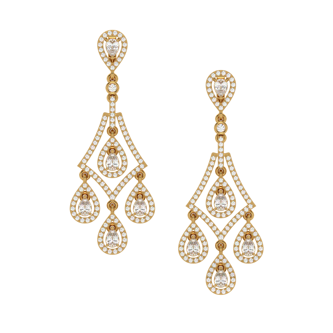 Classic Double Drop Hoops By Stefee Jewels