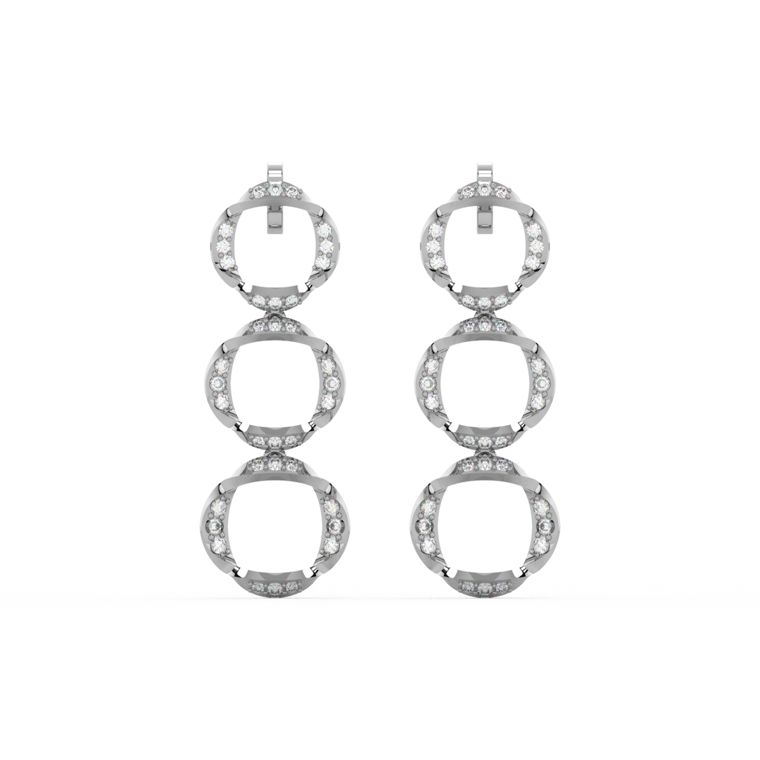 Glittering Charms Lab Grown Diamond Drop Earrings by Stefee Jewels