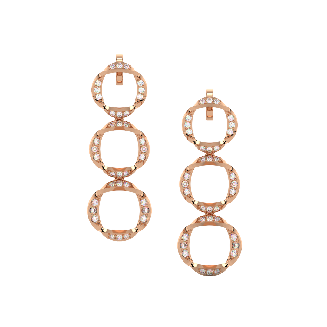 Glittering Charms Lab Grown Diamond Drop Earrings by Stefee Jewels