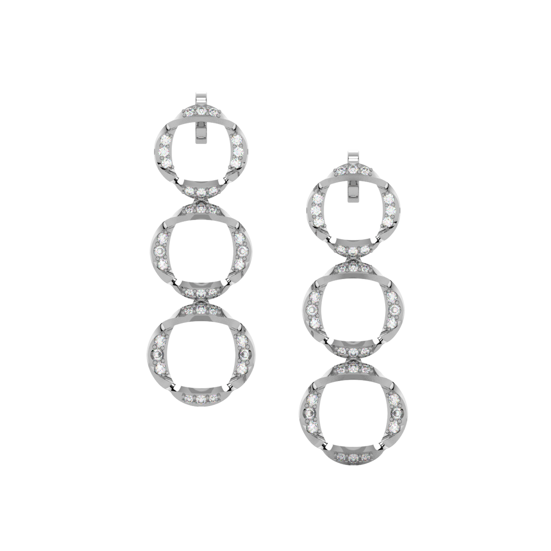 Glittering Charms Lab Grown Diamond Drop Earrings by Stefee Jewels