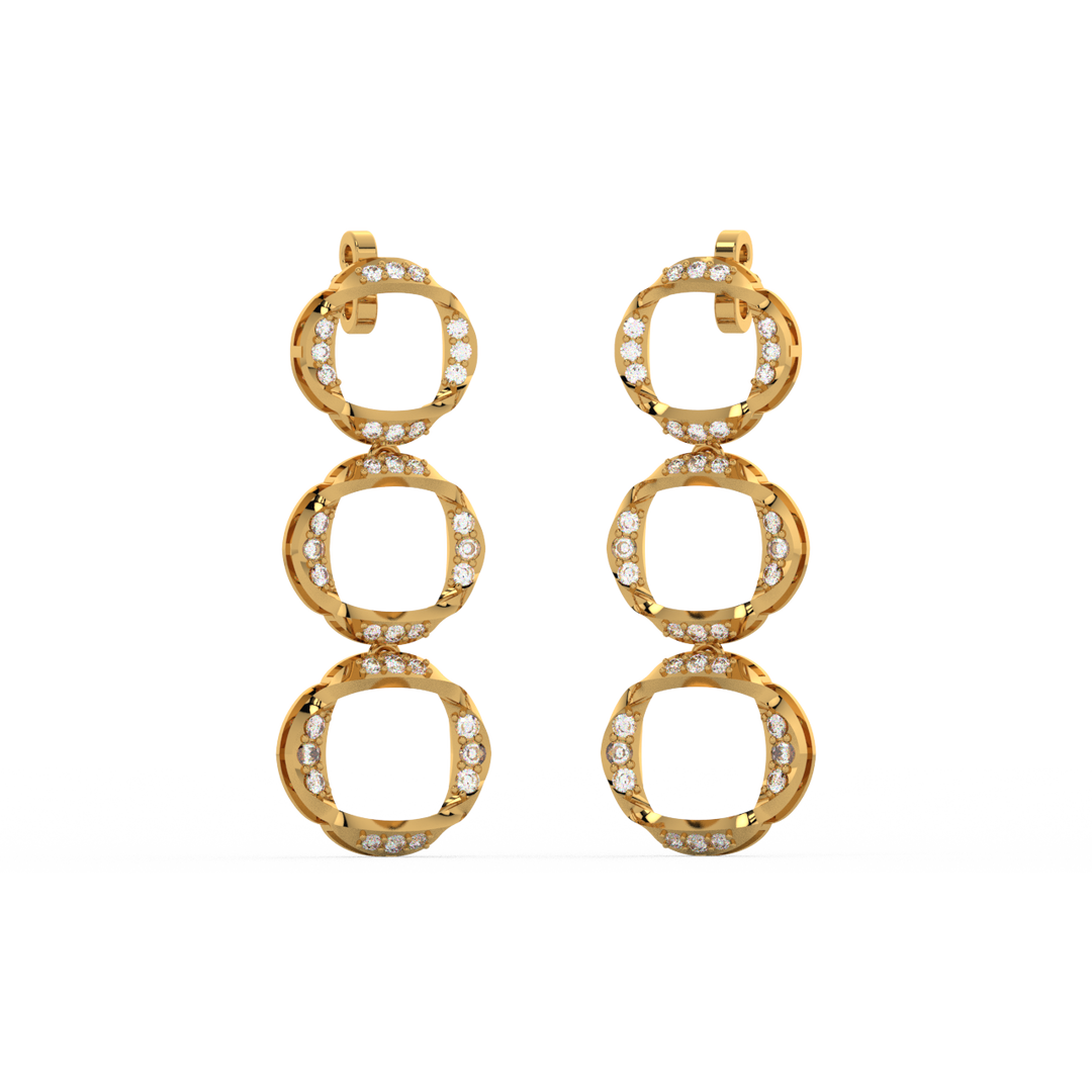 Glittering Charms Lab Grown Diamond Drop Earrings by Stefee Jewels