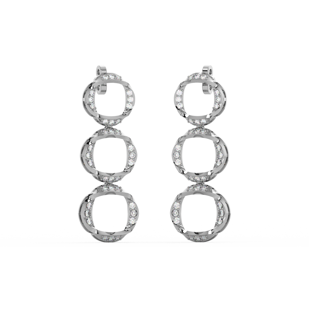 Glittering Charms Lab Grown Diamond Drop Earrings by Stefee Jewels