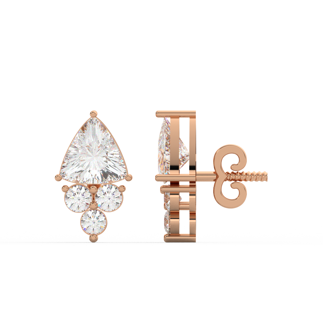 Classic Sparkle Lab Grown Diamond Stud Earrings by Stefee Jewels