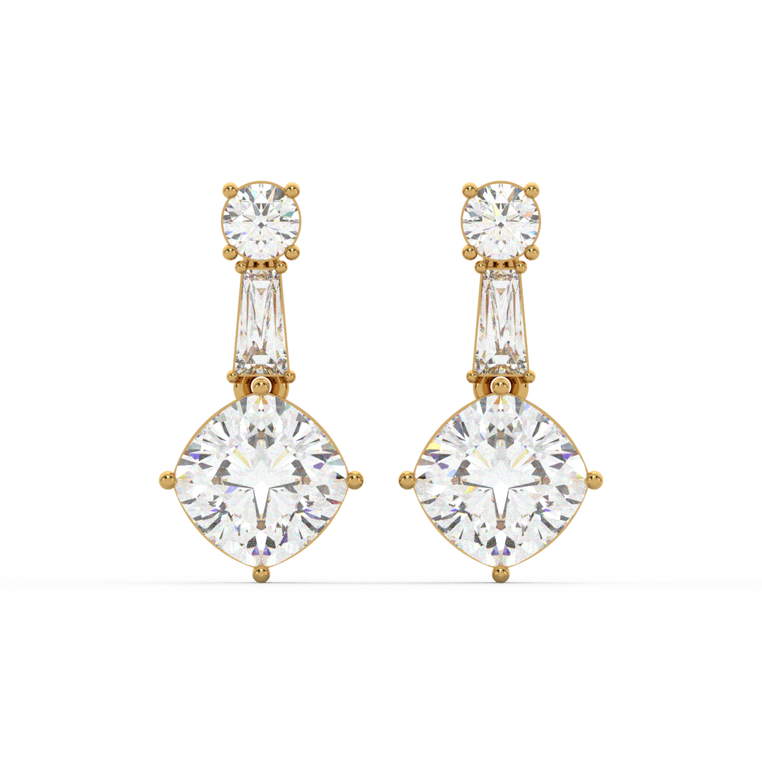 Crystal Charmer Lab Grown Diamond Stud Earrings by Stefee Jewels