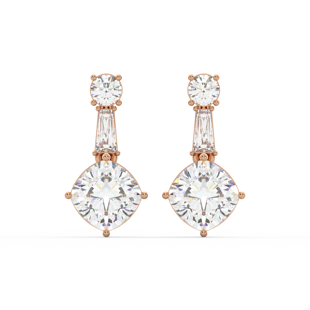 Crystal Charmer Lab Grown Diamond Stud Earrings by Stefee Jewels