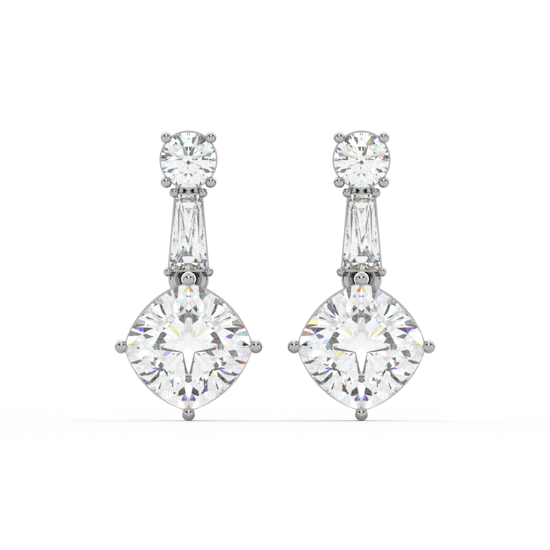 Crystal Charmer Lab Grown Diamond Stud Earrings by Stefee Jewels