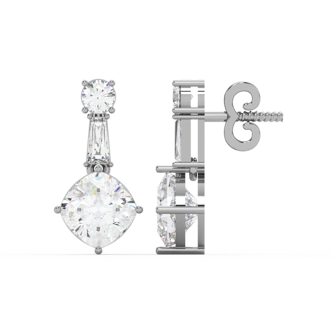 Crystal Charmer Lab Grown Diamond Stud Earrings by Stefee Jewels