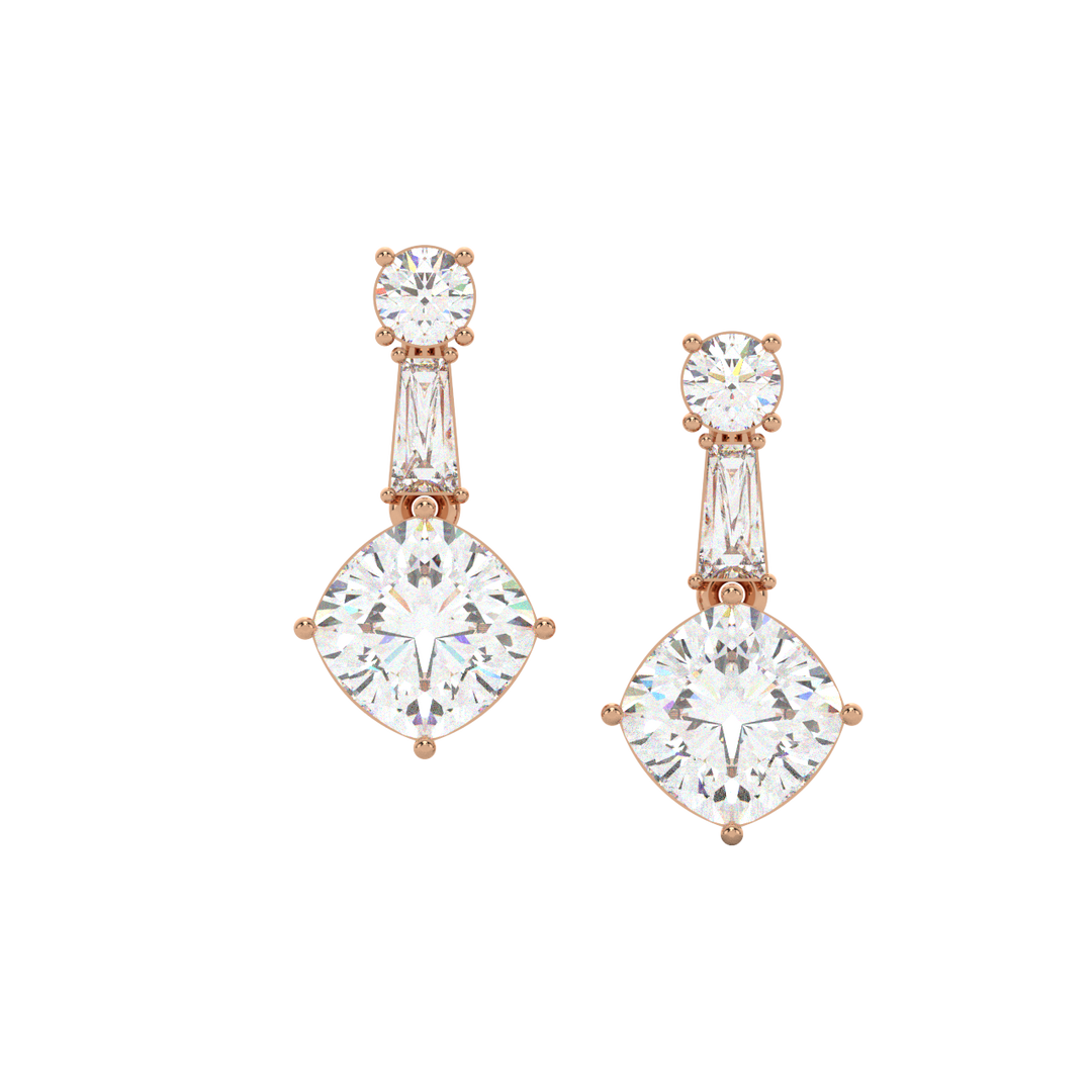 Crystal Charmer Lab Grown Diamond Stud Earrings by Stefee Jewels