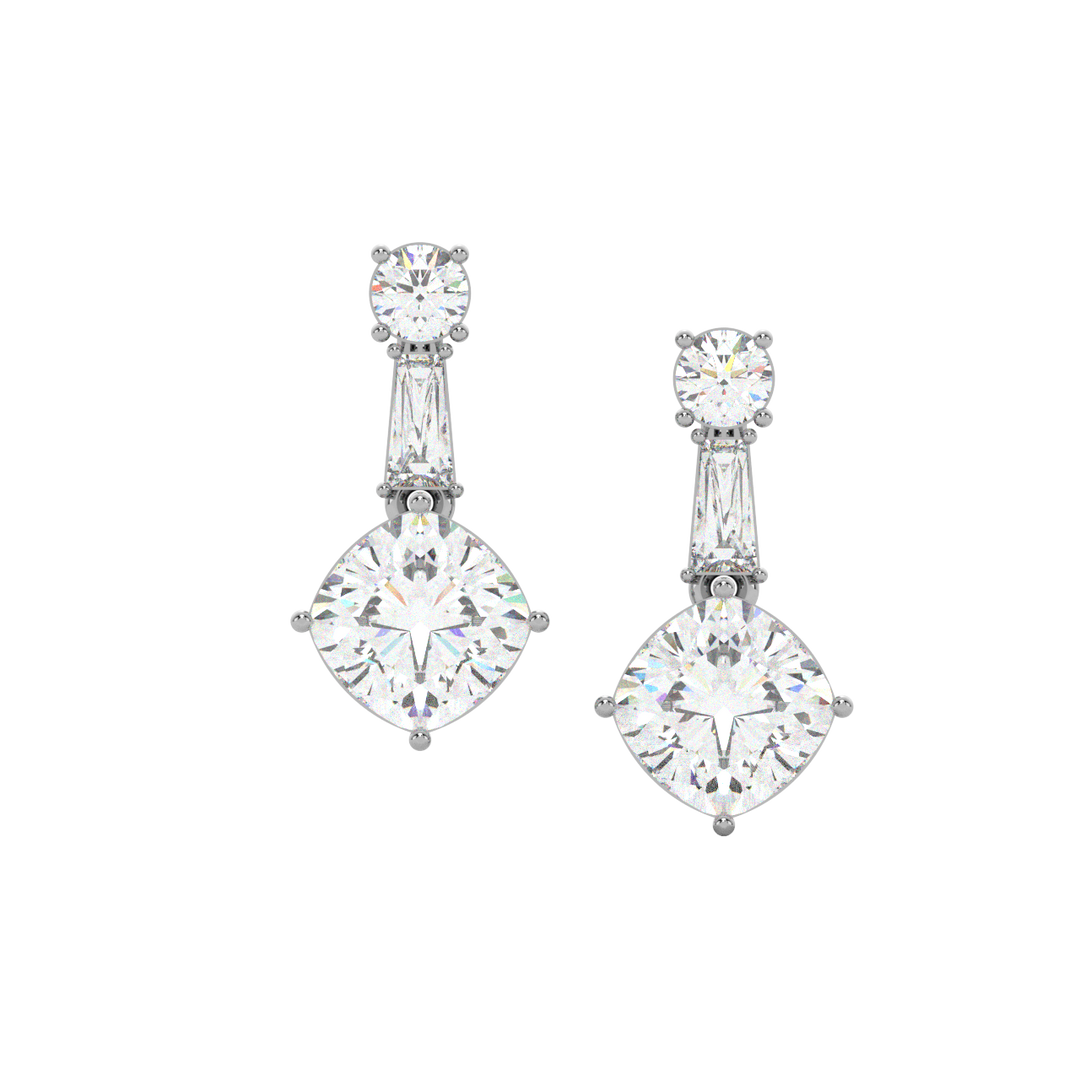 Crystal Charmer Lab Grown Diamond Stud Earrings by Stefee Jewels