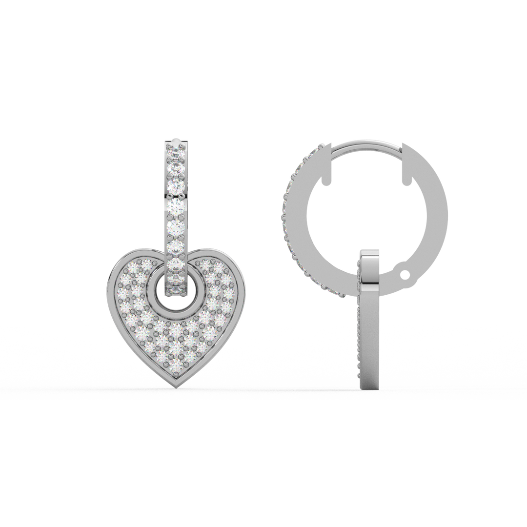 Dazzling Dreams Lab Grown Diamond Hoop Earrings by Stefee Jewels