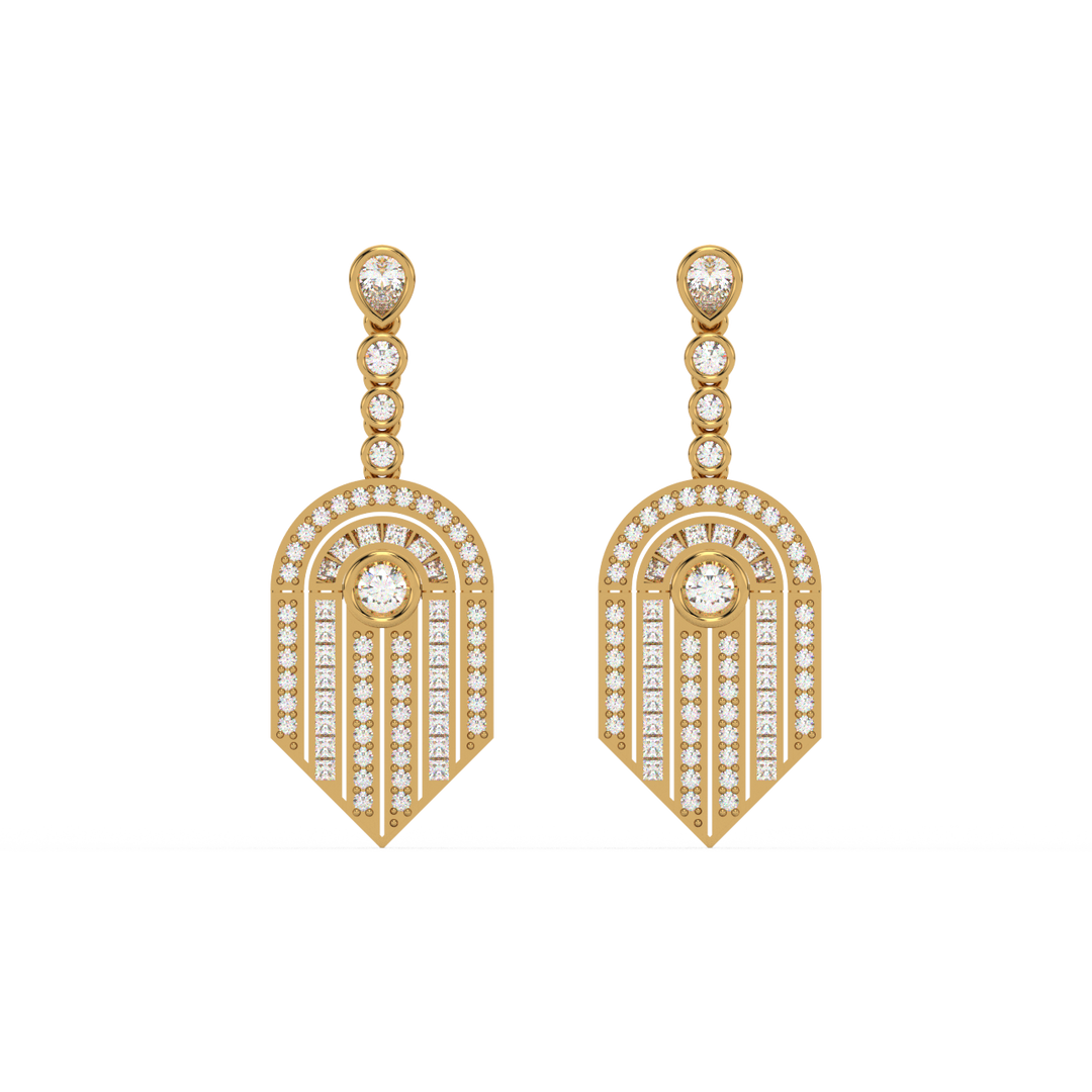 Brilliant Blossoms Lab Grown Diamond Drop Earrings by Stefee Jewels