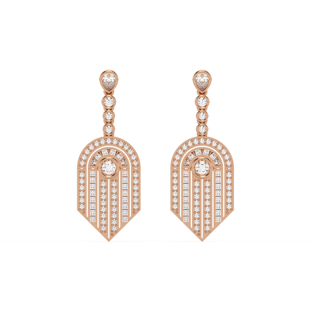Brilliant Blossoms Lab Grown Diamond Drop Earrings by Stefee Jewels