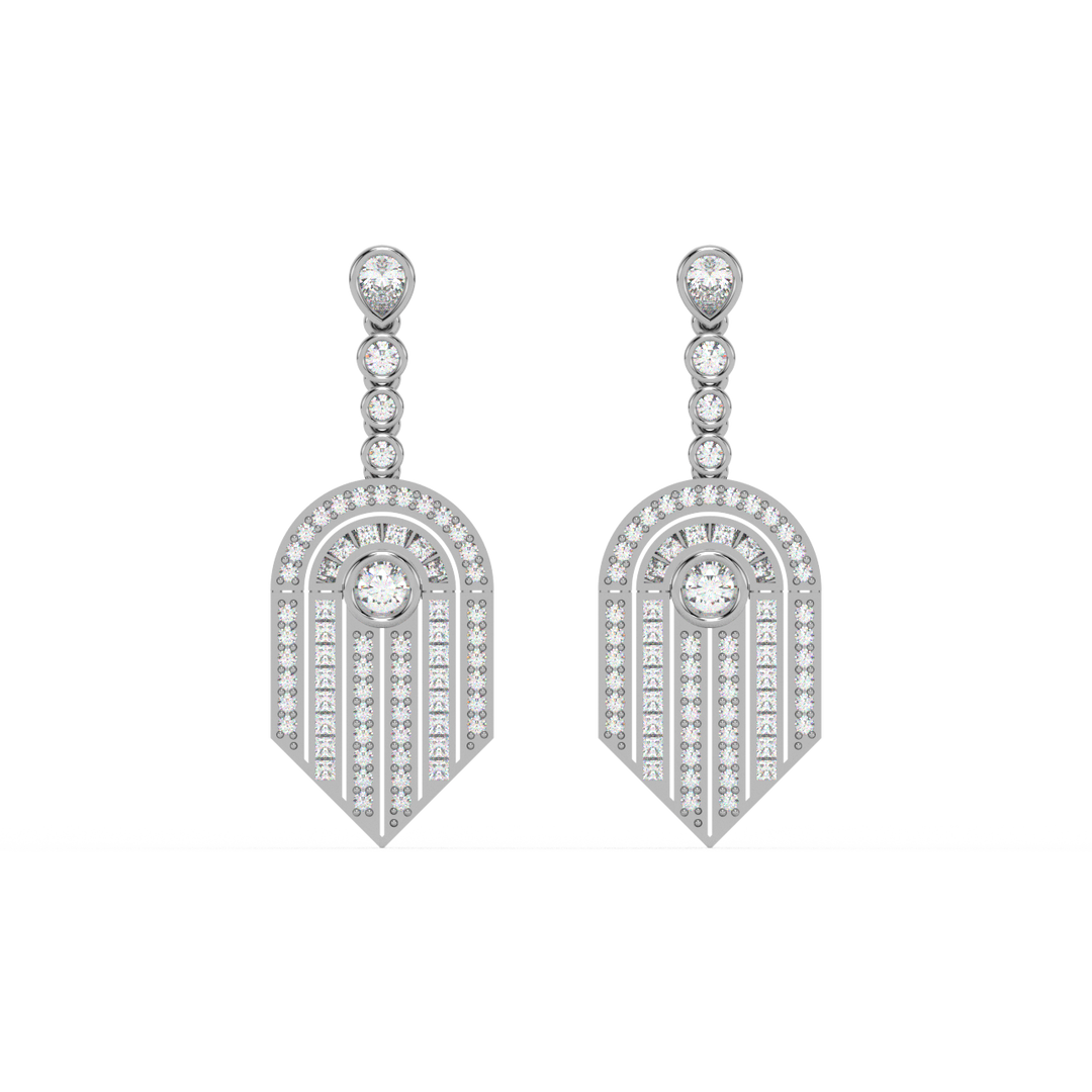 Brilliant Blossoms Lab Grown Diamond Drop Earrings by Stefee Jewels