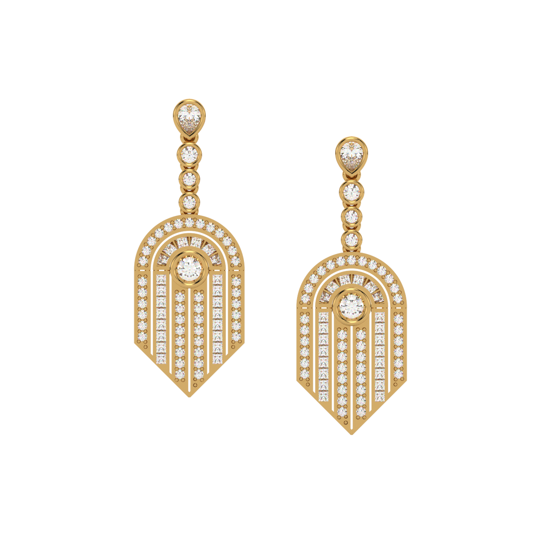 Brilliant Blossoms Lab Grown Diamond Drop Earrings by Stefee Jewels