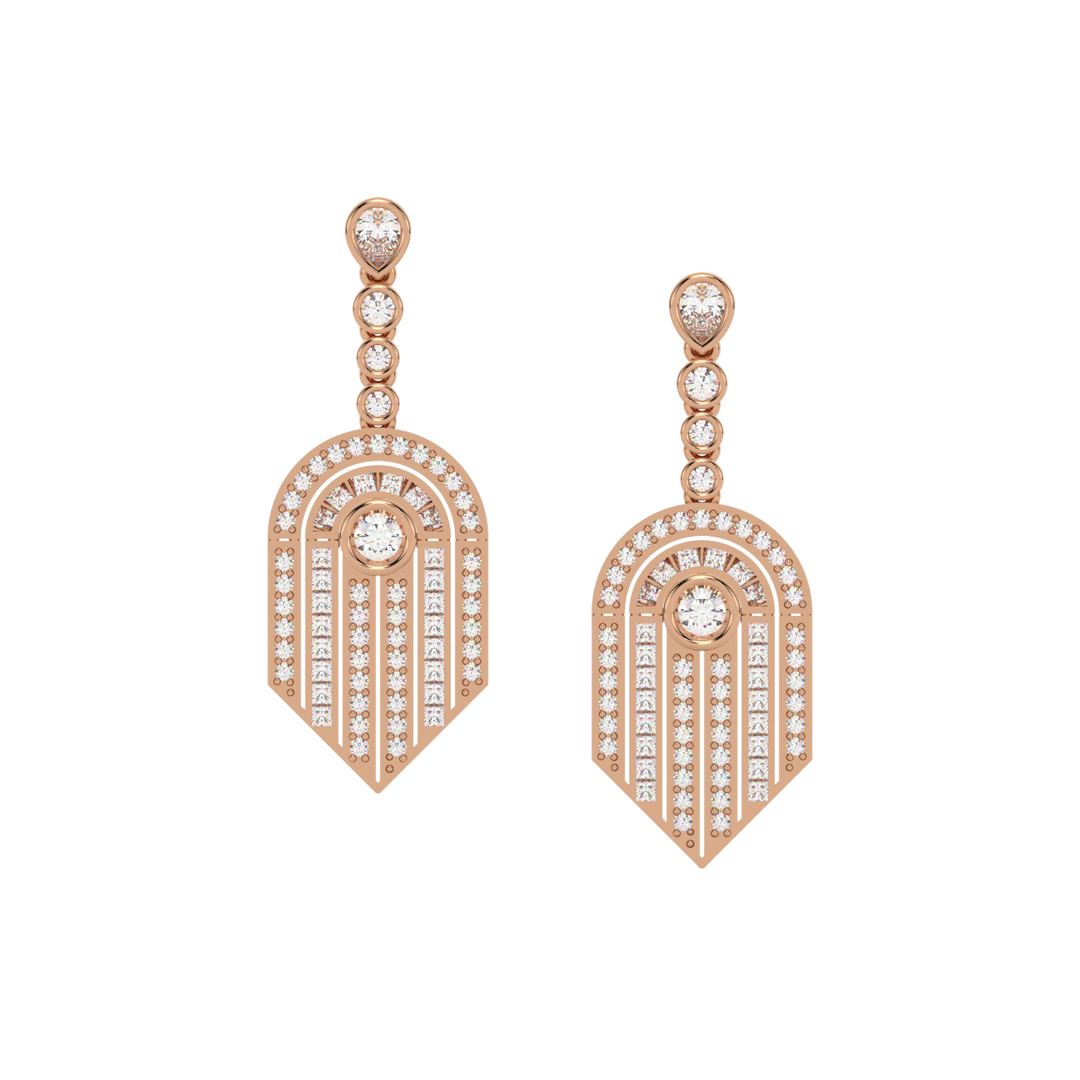 Brilliant Blossoms Lab Grown Diamond Drop Earrings by Stefee Jewels