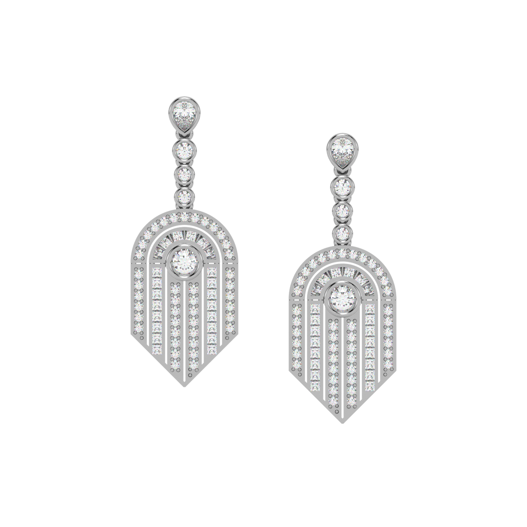Brilliant Blossoms Lab Grown Diamond Drop Earrings by Stefee Jewels