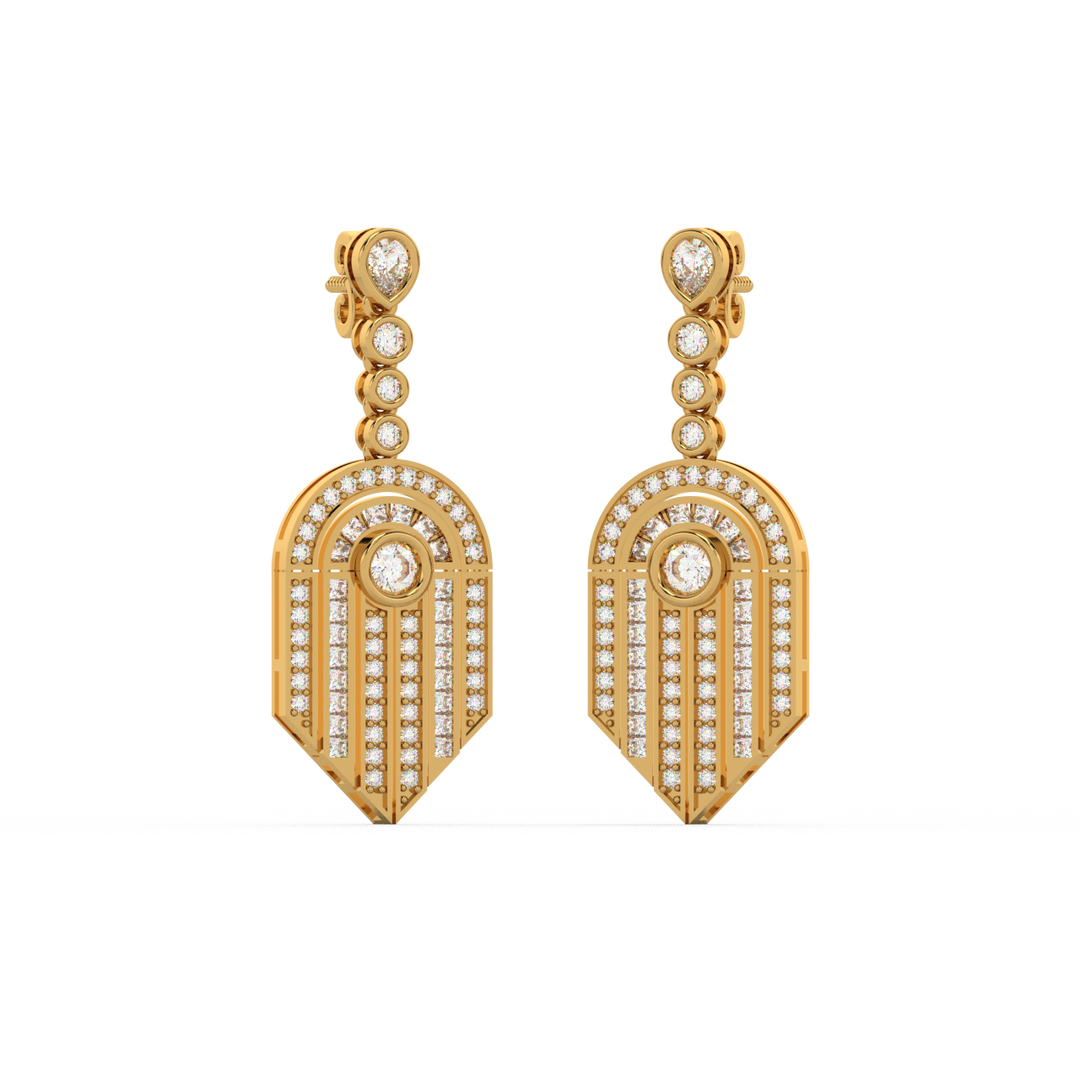 Brilliant Blossoms Lab Grown Diamond Drop Earrings by Stefee Jewels