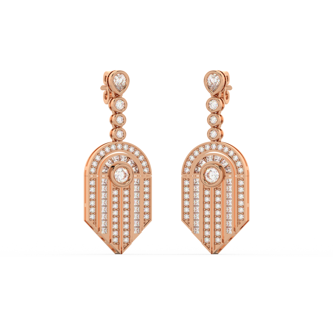 Brilliant Blossoms Lab Grown Diamond Drop Earrings by Stefee Jewels