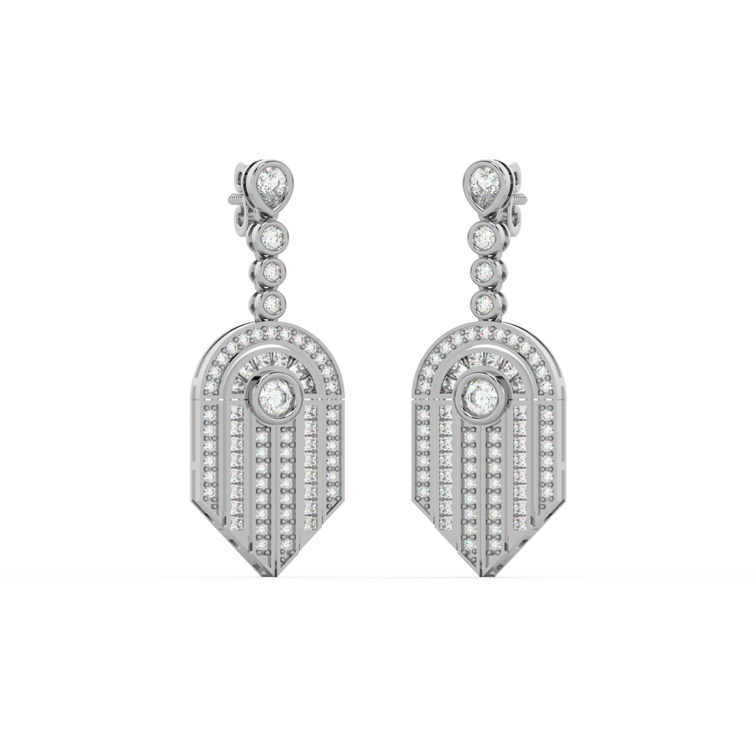 Brilliant Blossoms Lab Grown Diamond Drop Earrings by Stefee Jewels