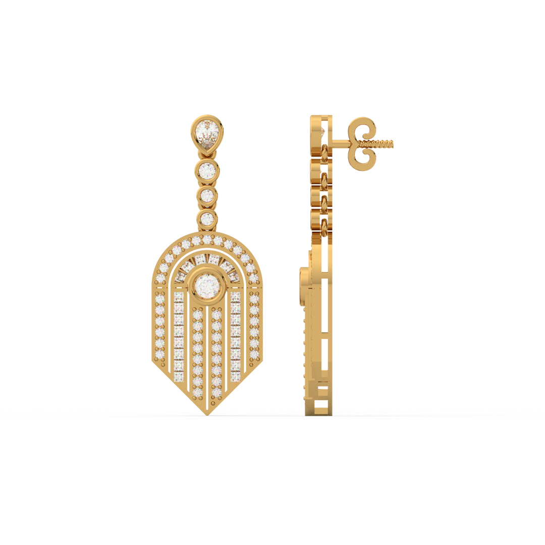 Brilliant Blossoms Lab Grown Diamond Drop Earrings by Stefee Jewels