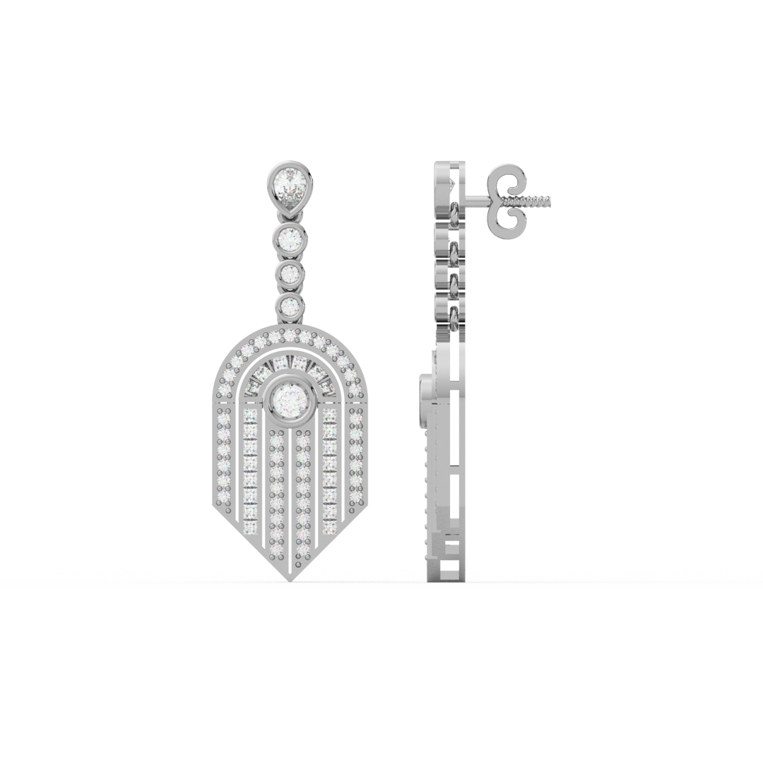 Brilliant Blossoms Lab Grown Diamond Drop Earrings by Stefee Jewels