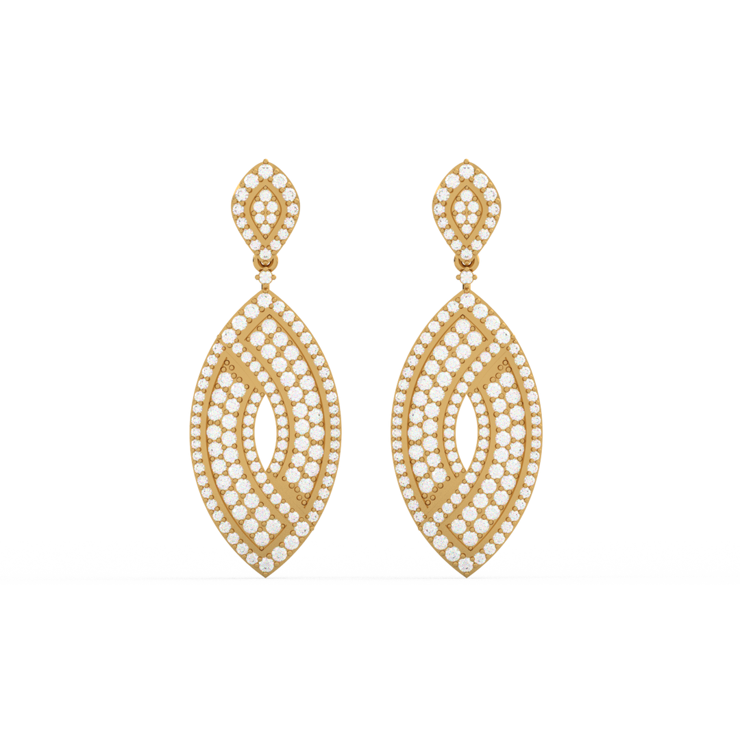 Bright Charms Lab Grown Diamond Drop Earrings by Stefee Jewels