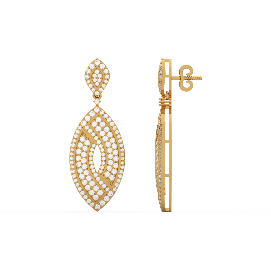 Bright Charms Lab Grown Diamond Drop Earrings by Stefee Jewels