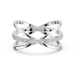 Load image into Gallery viewer, Criss-Cross  Lab Grown Diamond Ring by Stefee Jewels
