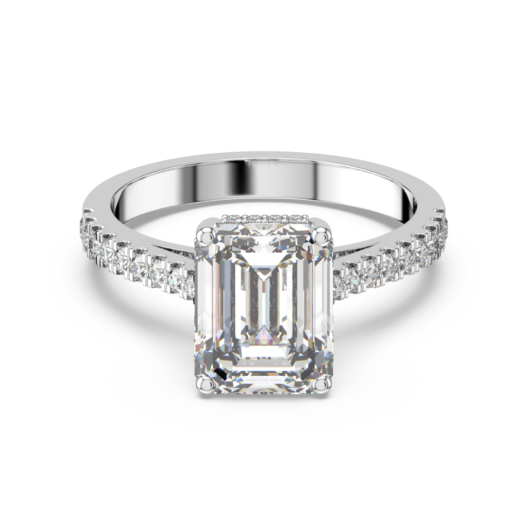 Emerald-Cut  Lab Grown Diamond  Ring by Stefee Jewels