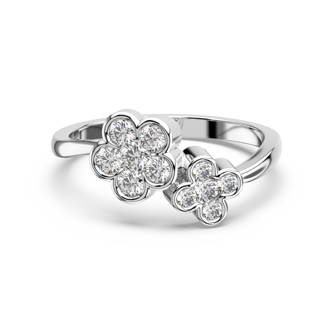 Clustered Gems Lab Grown Diamond  Ring by Stefee Jewels