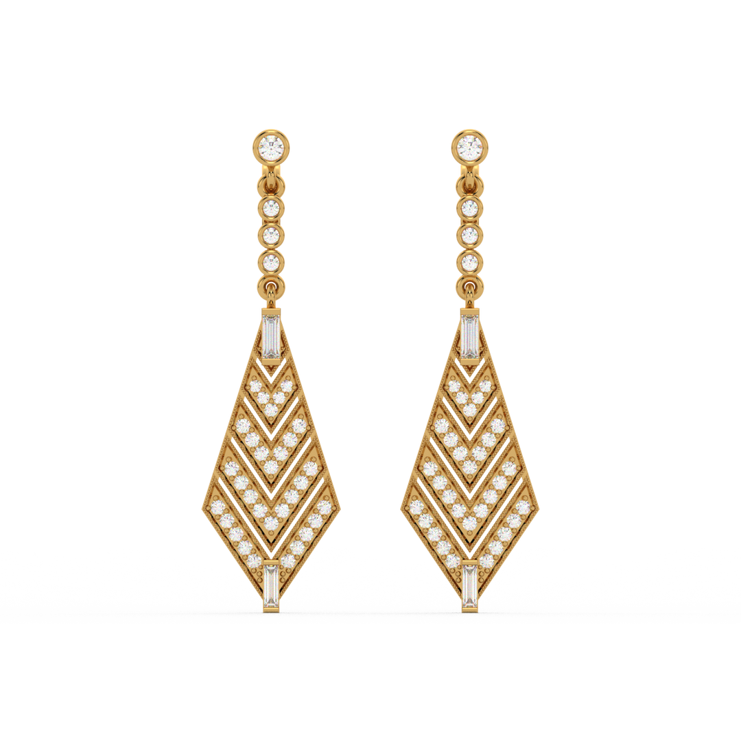 Dazzling Delight Lab Grown Diamond Drop Earrings by Stefee Jewels