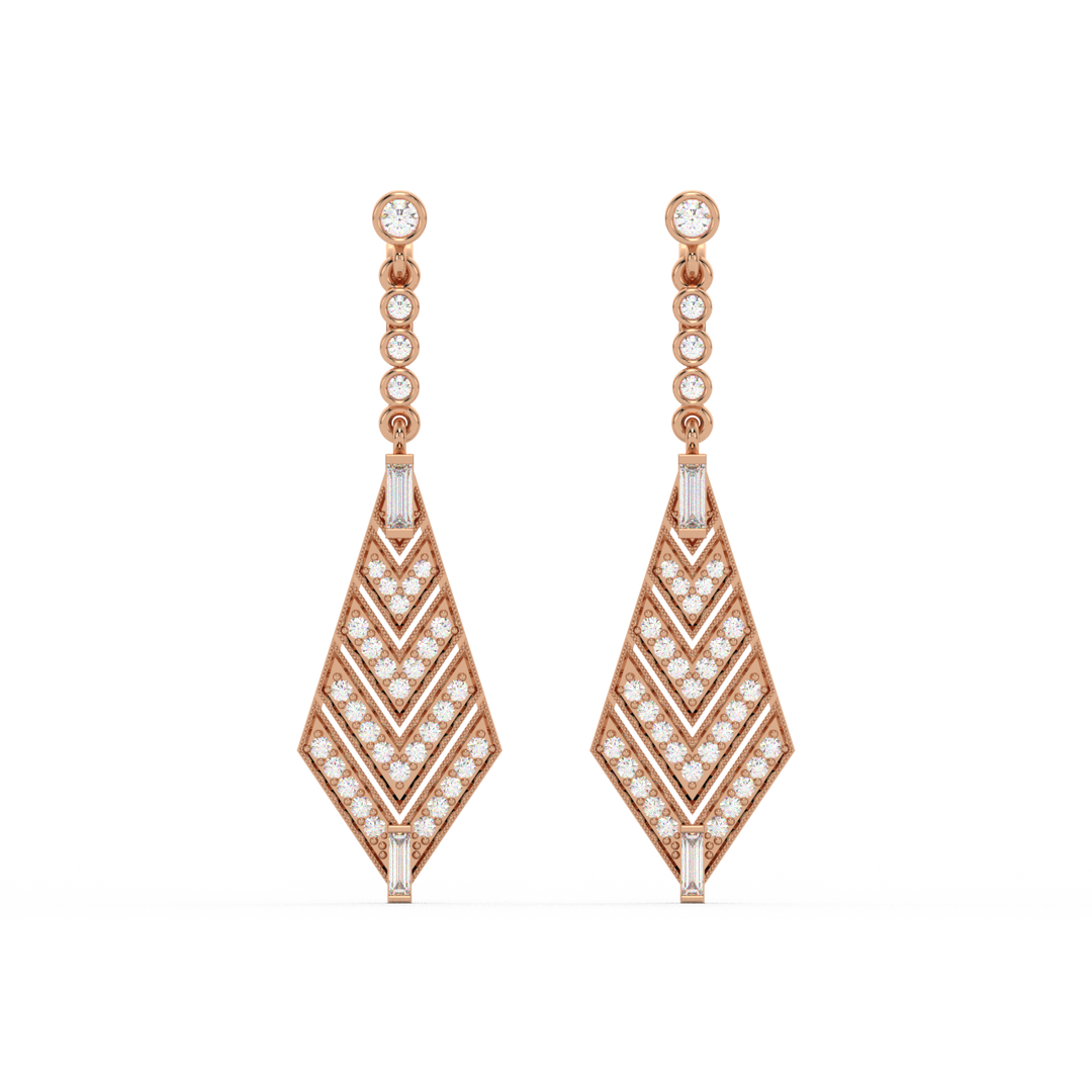 Dazzling Delight Lab Grown Diamond Drop Earrings by Stefee Jewels
