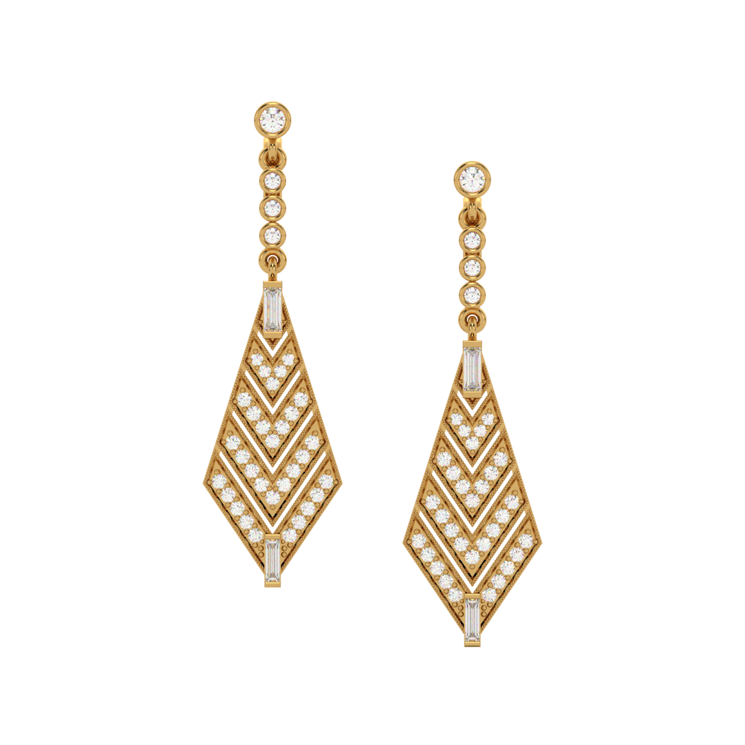 Dazzling Delight Lab Grown Diamond Drop Earrings by Stefee Jewels