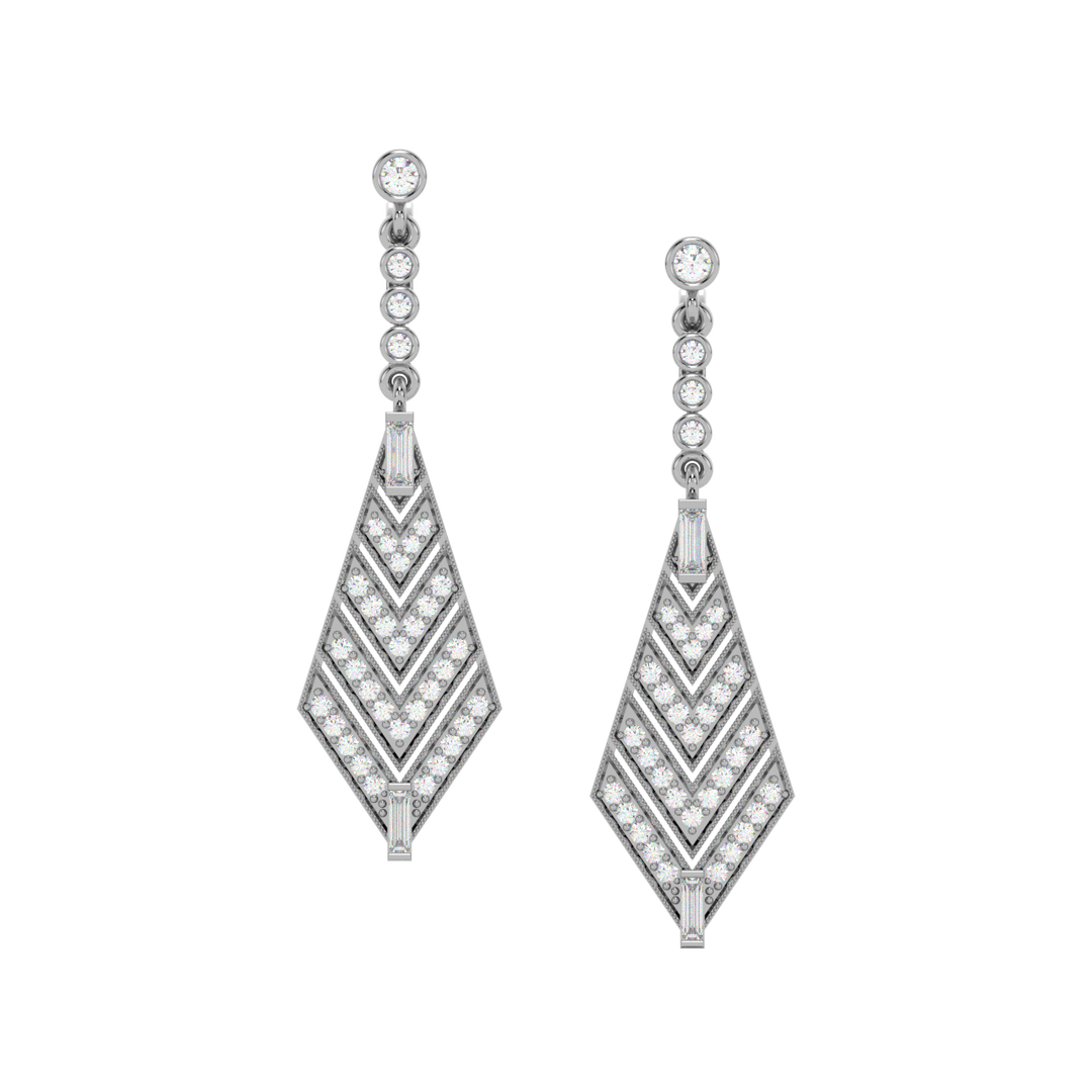 Dazzling Delight Lab Grown Diamond Drop Earrings by Stefee Jewels
