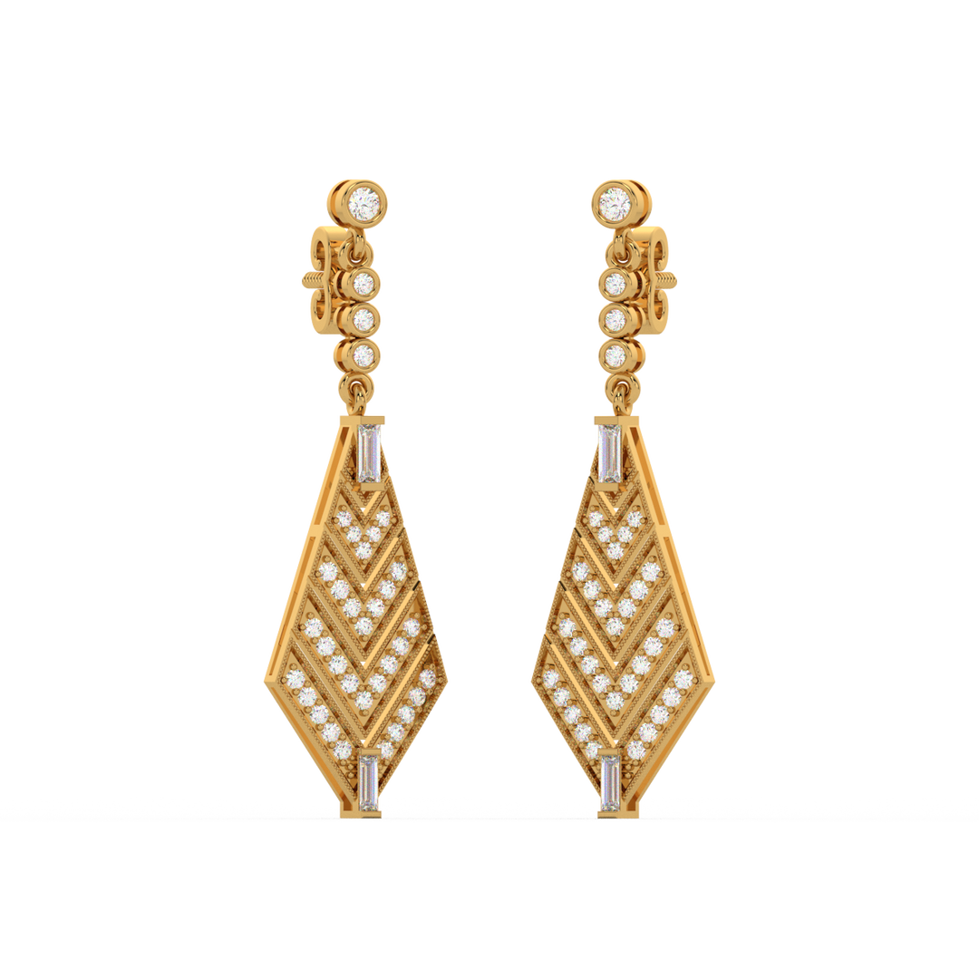 Dazzling Delight Lab Grown Diamond Drop Earrings by Stefee Jewels
