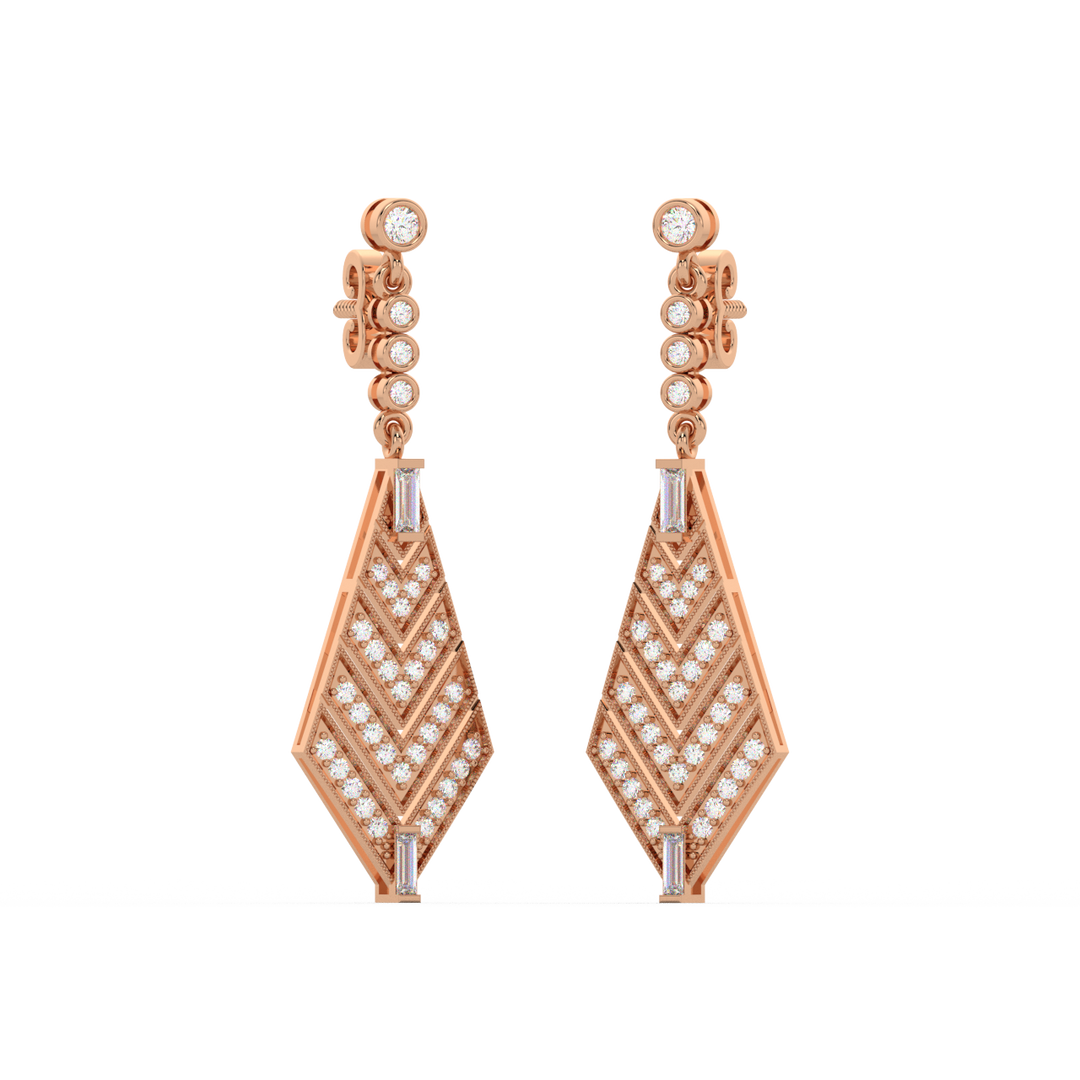 Dazzling Delight Lab Grown Diamond Drop Earrings by Stefee Jewels