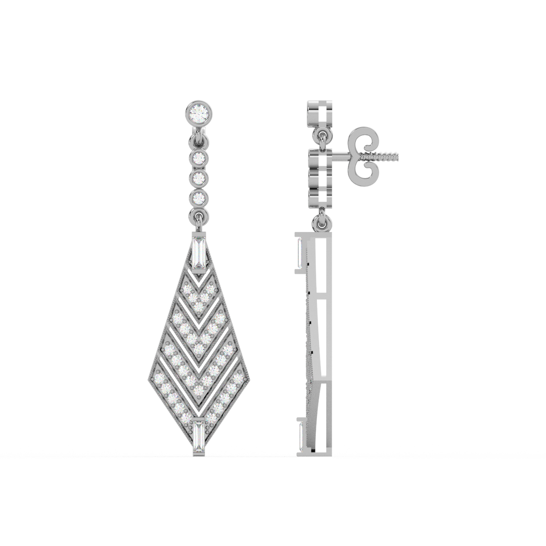 Dazzling Delight Lab Grown Diamond Drop Earrings by Stefee Jewels