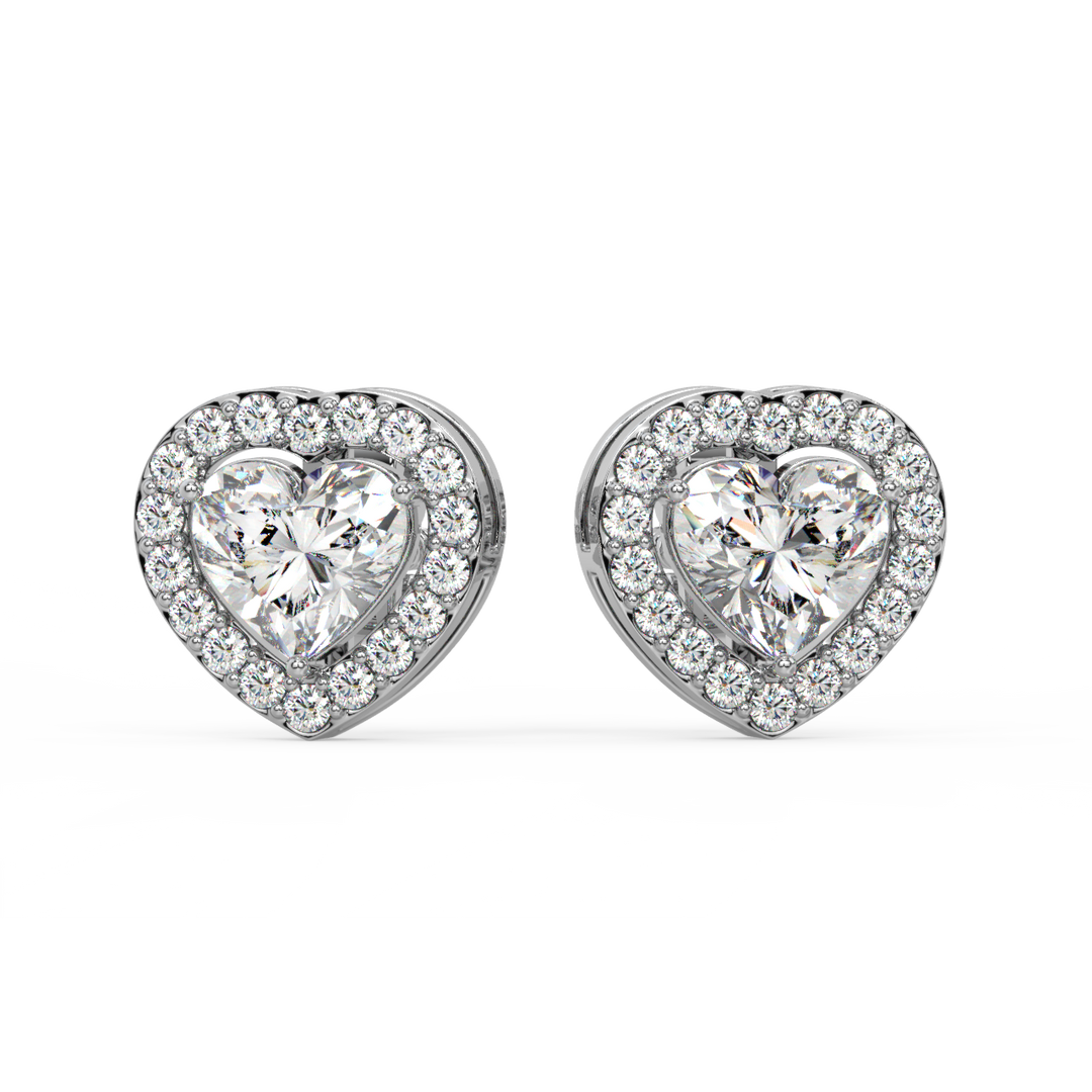 Loving Heart Lab Grown Diamond  Pendant Set by Stefee Jewels