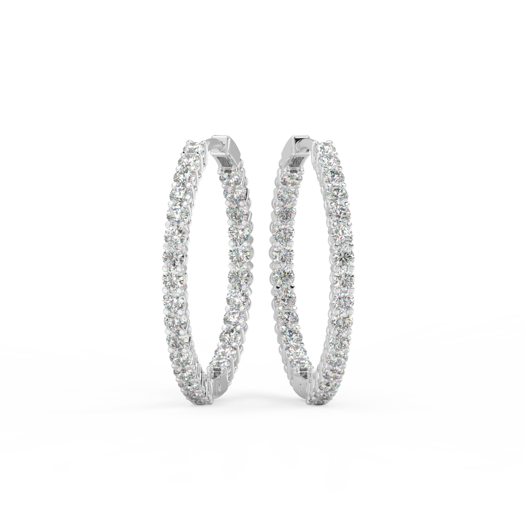 Lab Grown Diamond Hoop Earrings by Stefee