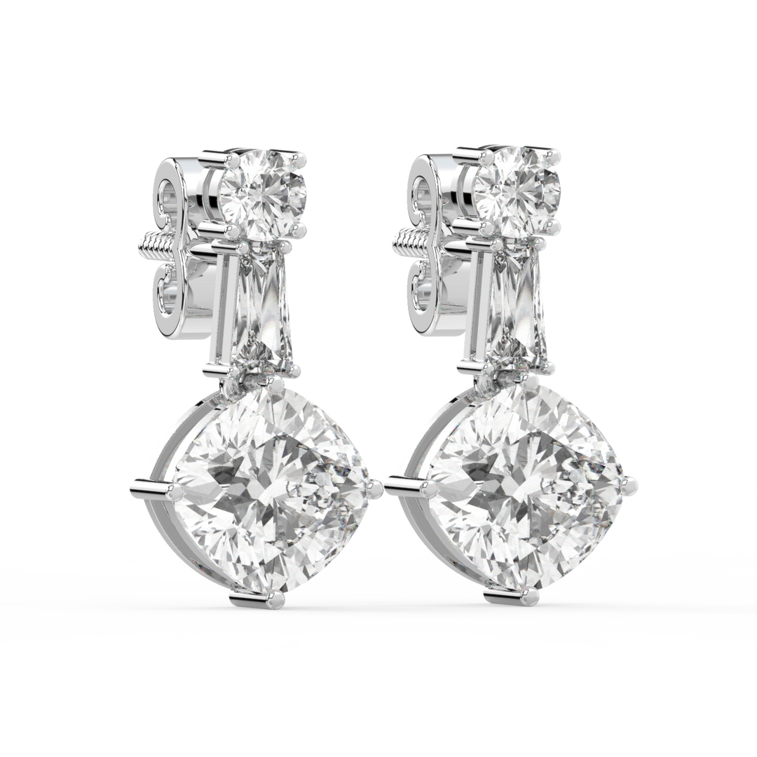 Crystal Charmer Lab Grown Diamond Stud Earrings by Stefee Jewels