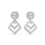 Load image into Gallery viewer, Glitter Swirls Lab Grown Diamond Drop Earrings by Stefee Jewels
