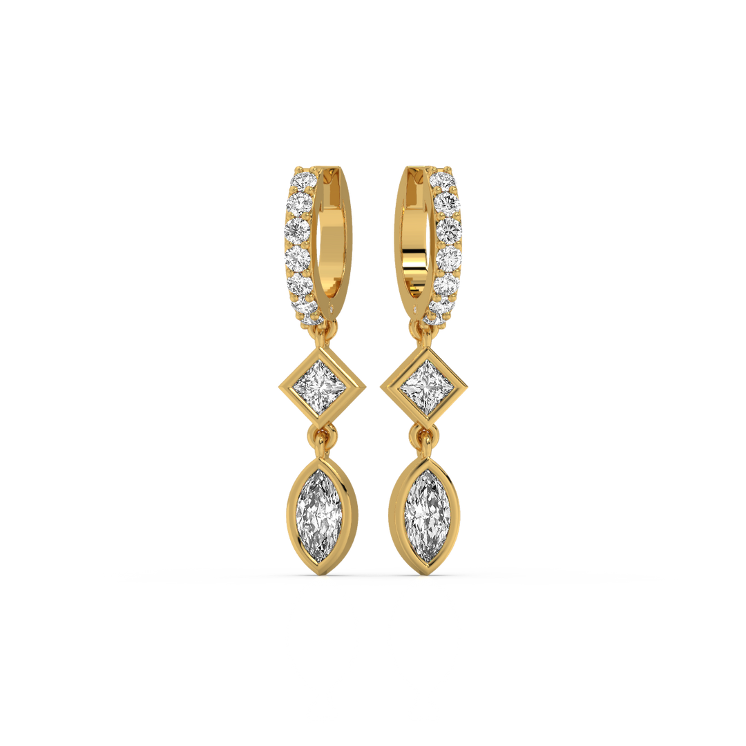 Glittering Grace Lab Grown Diamond Drop Earrings by Stefee Jewels