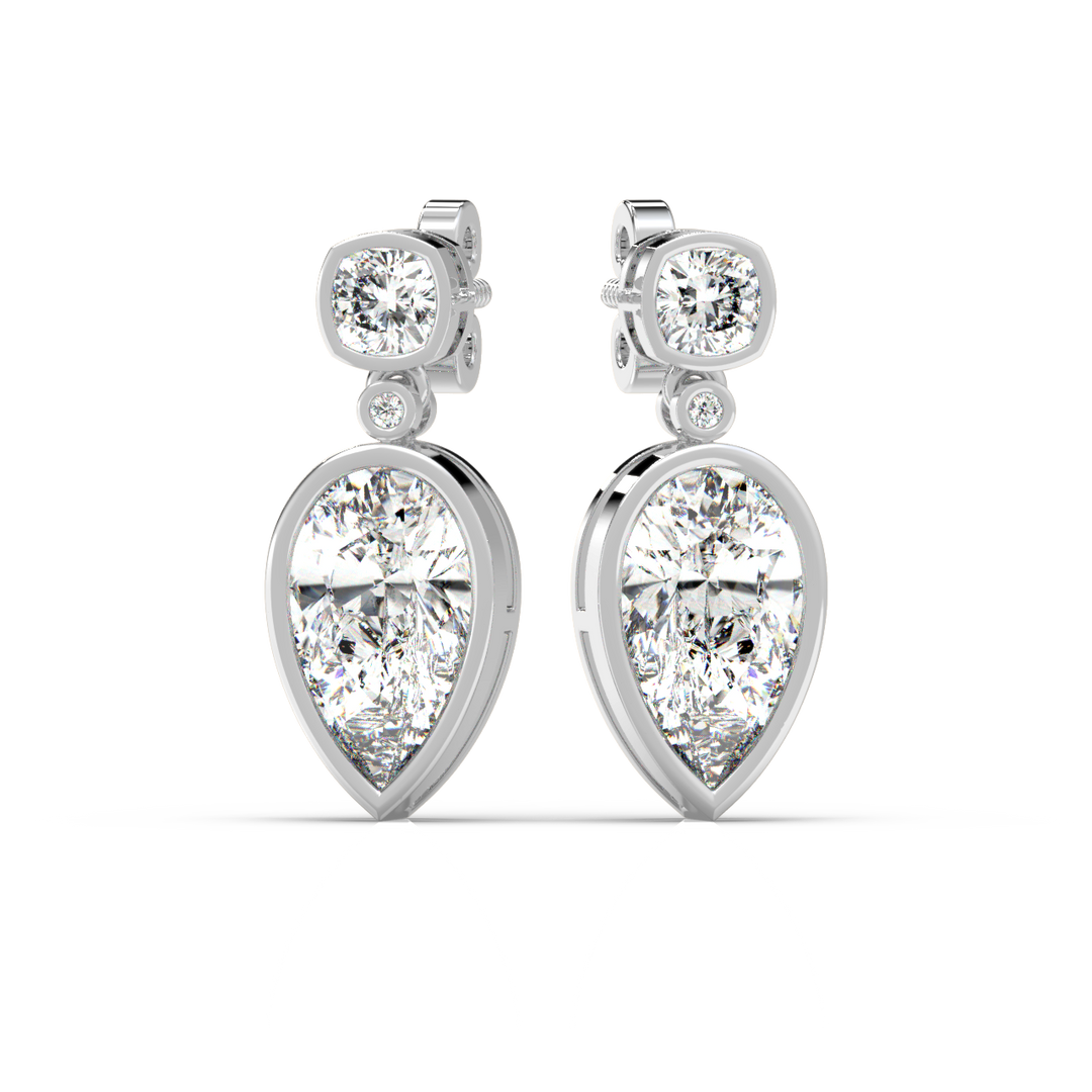 The Leafy  Lab Grown Diamond Earrings By Stefee Jewels